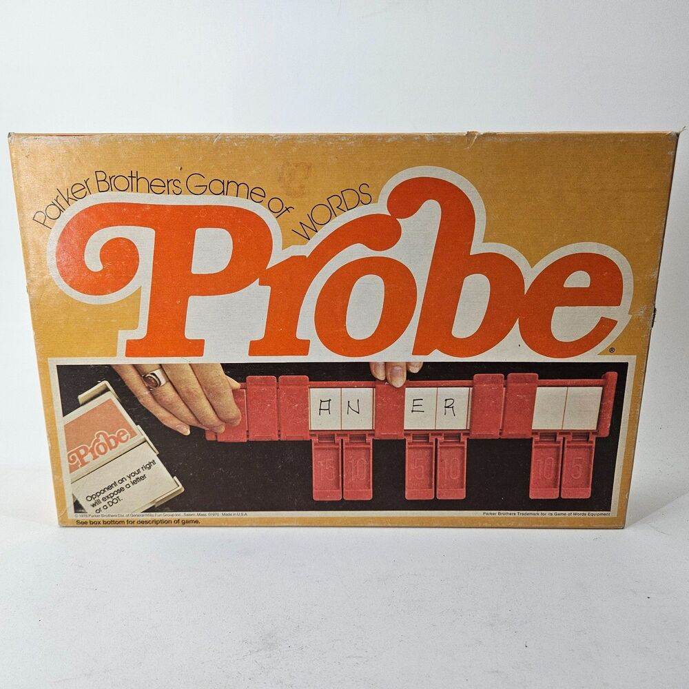 Vintage 1976 Parker Brothers Probe Board Game “Game Of Words” COMPLETE